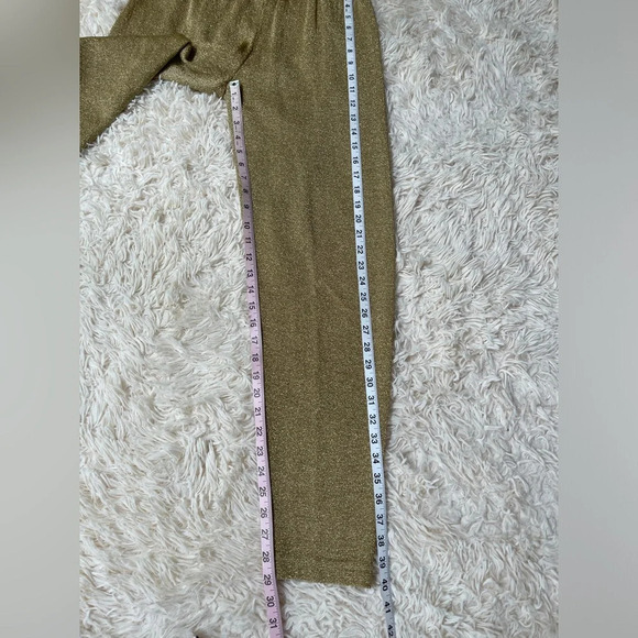 randall roy for william kasper pants shimmery pull one unlined gold size S - Picture 8 of 8